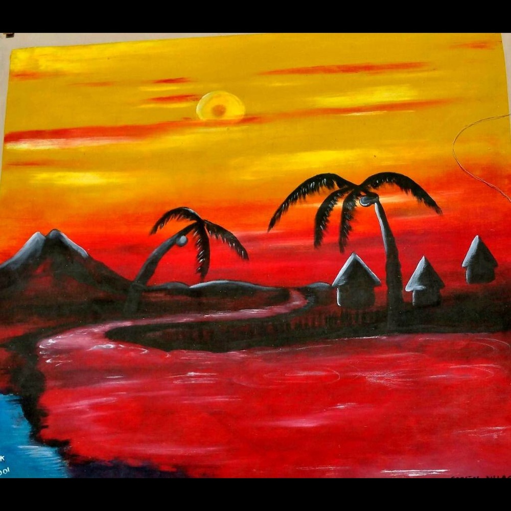 African print on cloth canvas